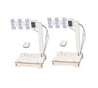 ORFOFE 2 Sets Stem Wooden Traffic Light Model Kit for Teens DIY Digital Programming Science Experiment Realistic Traffic Signal Learning Educational Activity
