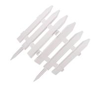 ORFOFE 2 Sets White Plastic Garden Fence with Spiked Edges for Lawn Edging Flowerbed Borders and Patio Decoration Lightweight and Easy to Install Landscape Border Panels