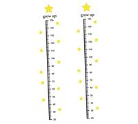 ORFOFE 2 Sheets Height Growth Chart Star Design Wall Sticker for Kids Fine Picture Quality and No Peculiar Smell, for Recording Child's Growth in Baby's Rooms