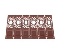 ORFOFE 20 Scale Chinese Folding Screen Room Divider for Dollhouse Living Room Decor, Oriental Mini Folding Screen Model for Tabletop DIY Scene Building