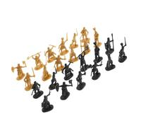 ORFOFE 200pcs Mini Soldier Models Playset Medieval Army Figures for School Projects Garden Decorations and Miniature Displays in Mixed Grey and Gold Colors