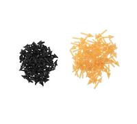 ORFOFE 200Pcs Plastic Fake Chick Mouth Beak DIY Animal Craft Accessories for Chickens and Birds Multi Black and Flesh Beaks for Easter Decorations and Handmade Gifts