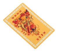 ORFOFE 2024 New Year Amulet Card Aluminium Magnesium Alloy Decorative Amulet Chic Luck Card Attracting Prosperity Attracting Wealth Blessed by The Five Wealth Gods Suitable for Business