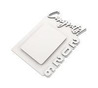 ORFOFE 2026 Graduation Sublimation Photo Frame White Heat Transfer Picture Holder 127x178mm Mdf Display for Graduation Season Souvenir and Party Decor