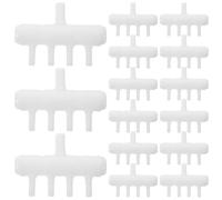ORFOFE 20pcs Aquarium Air Pump Divider 4-outlet Oxygen Splitter Valve with Flow Control, 8mm to 4mm Tubing Connector for Fish Tank Air Flow Distribution, White, Compatible with Aquarium