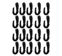 ORFOFE 20pcs Black Plastic Cargo Net Hooks for Truck Trunks | Snap clips for nylon mesh and mesh nets, easy to fit and remove, helps stop sliding, for trailers and seat backs