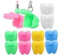 ORFOFE 20Pcs Changing Teeth Saver Box with Colorful Mixed Shapes Deciduous Tooth Keepsake Organizer with Independent Compartments for Boys and Childhood Memory
