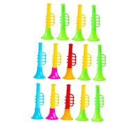 ORFOFE 20Pcs Colorful Mini Plastic Trumpets Compact Household Musical Instrument Accessories for Birthday Party Gifts Smooth Surface Trumpet Random Color