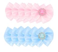 ORFOFE 20pcs Dog Bows Hairbands with Decorative Bowtie Design, Reusable Small Puppy Grooming Accessories for Halloween, Christmas and Party Pet Supplies