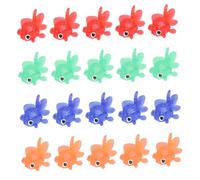 ORFOFE 20Pcs Floating Transparent Goldfish for Bath Play Realistic Soft Fish Figures for Hand-eye Coordination Development and Aquarium Decoration