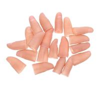 ORFOFE 20Pcs Large Soft Fake Thumb Tips with Nail Cots for Magician Tricks Conjure Props and Stage Performance Accessories