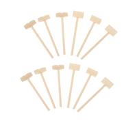 ORFOFE 20Pcs Mini Wooden Hammers Long Handle Mallets for Multi-functional Game Props Hammer for Hand-eye Coordination Dexterity and Lottery Golden Egg Cracking Activities