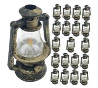 ORFOFE 20pcs Miniature Vintage Kerosene Lamp Retro Dollhouse Scene Ornaments Tiny Oil Lantern Models for Micro Landscape DIY Decoration Accessories
