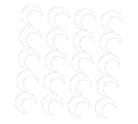ORFOFE 20pcs Moon Dream Catcher Rings Iron Hoop Crescent Shape Craft Frames for DIY Wedding Wreaths Home Decor Iron Frame for Use Versatile Moon Shaped Macrame Hoops