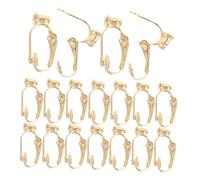 ORFOFE 20pcs No Piercing Ear Clips Converters for DIY Earrings Lightweight Copper U Shaped Clip Ear Portable Jewelry Adapters for Womens Fashion and Everyday Use