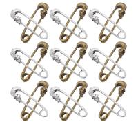 ORFOFE 20pcs Retro Skull Safety Pins Brooch Set in Antique Silver and Bronze, Decorative Punk Pin Charms for Clothing, Quilting, and DIY Craft Accessories