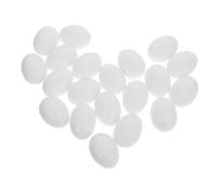 ORFOFE 20Pcs Simulated Solid Plastic Pigeon Eggs for Nesting Encouragement Lightweight Bird Accessories for Racing Pigeons and Dove Incubation Props