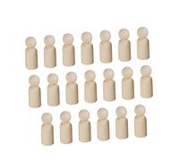ORFOFE 20pcs Small Wooden Doll Figures for DIY Painting Craft Smooth Sanded Wood Bodies Light Yellow Men Shape Puppets Creative S Art Supplies and Home Decor