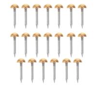 ORFOFE 20pcs Solid Copper Rounded Top Sofa Nails 1.0cm Bright Finish Furniture Decor Repair Fixing Tacks for Upholstery and Home Improvement