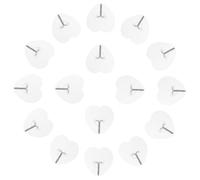 ORFOFE 20pcs Transparent Heavy Duty Adhesive Seamless Hooks for Hanging Towels Umbrellas and Decorations Thickened Heart-Shaped Ceiling Hooks for Bathroom Kitchen Bedroom Organization