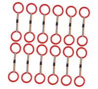 ORFOFE 24 Sets Ring Walking Rope Safety Leash for Anti-Lost Wrist Link Harness Soft Lightweight Outdoor Harness for School Daycare Group Outings Quick-Release Red Strap