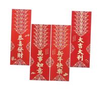 ORFOFE 24pcs Chinese Style Red Envelopes for Lunar Year Spring Festival with Traditional Blessing Designs Multipurpose Money Holders and Decorative Hong Bao Packets