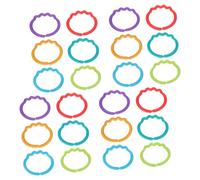 ORFOFE 24Pcs Molar Rings Connecting Grip Playthings for Teething Comfort Lightweight and Portable Sensory Stimulation for Crib and Early Development