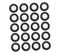 ORFOFE 24pcs Rubber Hose Washers with Metal Mesh Filter Gasket for Shower Hose Faucet Plumbing Seal Flat Washer for Debris Filtration Rubber and Iron Wire Construction