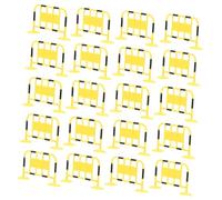 ORFOFE 24Pcs Traffic Barricade Cognitive for Realistic Roadblock Models with Iron Barriers Educational Traffic Sign for Early Learning and Symbol Recognition