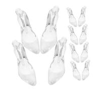 ORFOFE 24pcs Transparent Acrylic Mini High Heel Shoe Pendants for DIY Jewelry Shower Birthday Party Decorations Fashionable Event Favors