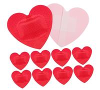 ORFOFE 25Pcs Heart Shaped Wound Patches Portable Breathable Adhesive Bandages for All Ages Small Care Stickers for Wound Caring and Bleeding Protection