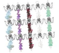 ORFOFE 25Pcs Mixed Color Angel Charms DIY Pendant for Jewelry Making Natural Crystal Angel Wing Charms for Bracelets Necklaces Earrings Craft Supplies