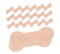 ORFOFE 25pcs Wooden Dog Bone Train Track Connectors Smooth-edged Rail Adapters for DIY Railway Expansion Creative Layout Building Accessories