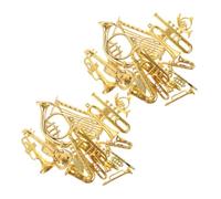 ORFOFE 28pcs Miniature Musical Instrument Models Christmas Tree Ornaments Lightweight DIY Tiny Trumpet Flute Violin Decorations for Holiday Home Party