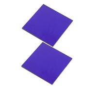 ORFOFE 2Pcs 5X5Cm Cobalt Glass Sheets for Chemistry Flame Reaction Experiments, Laboratory Replacement Glass Plates for Science Experiment Supplies and Physical Experimental Equipment