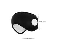 ORFOFE 2pcs Adjustable Noise Cancelling Ear Muffs for Sleeping Black Soft Fleece Ear Covers with Hook and Loop Headband for Comfortable Sleep Soundproof Earmuffs for Home Travel Office