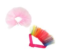 ORFOFE 2pcs Adjustable Tie-strap Pet Tutu Skirt for Dogs and Cats Lightweight Breathable Half-skirt for Comfortable Daily Wear and Festive Year Outfits