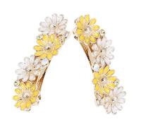 ORFOFE 2pcs Alloy Daisy Flower Spring Hair Clips Decorative Hair Pins Floral Ponytail Topper for Women Everyday Weddings
