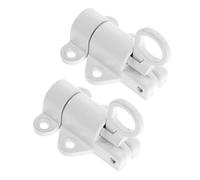 ORFOFE 2PCS Aluminum Alloy Automatic Sliding Spring Door Lock with Self-Closing Latches and Screws Resilient Bolt Latch for Attic Hatch Cabinet Window Gate Compatible with Fence and Home