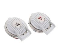 ORFOFE 2pcs Anchor Windlass Foot Switch White Housing Deck Rocker Switch for Boat Winch Replacement Compatible with Panels