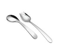 ORFOFE 2pcs Angled Feeding Spoon for Elderly Patients Self Feeding Utensil Stainless Steel Tableware with Elbow Handle for Easy Wrist Movement and Food Control