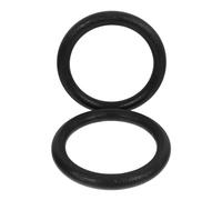 ORFOFE 2Pcs Black ABS Gymnastic Rings for Strength Training Bodyweight Workout Rings for Cross-Training and Muscle Building Sturdy Fitness Exercise for Home and Gym Use