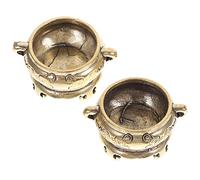 ORFOFE 2pcs Brass Shape Incense Burner Mini Incense Holder for Desktop Home Office Tabletop Use