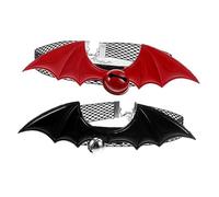 ORFOFE 2pcs Breakaway Cat Collar with Bell Lightweight Halloween Pet Neck Decoration Adjustable Fancy Cat Collar with Bat Wings for Kittens