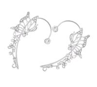 ORFOFE 2pcs Butterfly Fairy Earrings Ear Cuffs for Women Earring Cuffs Non Piercing Jewelry