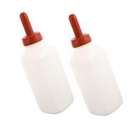 ORFOFE 2pcs Calf Nursing Feeding Bottles Upright Vertical Design for Newborn Lambs Goats Calves with Soft Rubber Nipple Teat Feeder Healthy Growth and Easy Cleaning