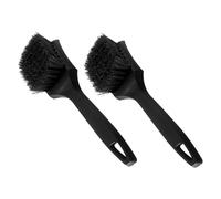 ORFOFE 2pcs Car Detailing Brush with Hard Bristles for Tire and Wheel Cleaning Multi Functional for Deep Cleaning Tires Steel Rims and Wheel Hubs Plastic and PP Material