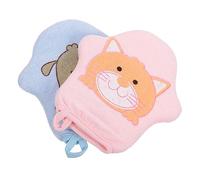 ORFOFE 2pcs Cartoon Star Shape Cotton Baby Bath Scrubber Gloves with Strong Water Absorption for Newborns and Children, Soft Exfoliating Washcloths for Home and Business Trips