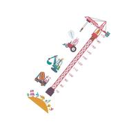 ORFOFE 2PCS Cartoon Tower Crane Height Wall Stickers for Measuring Scale PVC Wall Decals for Bedroom and Bathroom Decoration Removable and Safe Art Decal