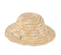 ORFOFE 2pcs Cat Sunshade Woven Hat for Pets Adjustable Retro Farmer Cap Random Color for Dressing up Dogs and Cats at Parties and Celebrations